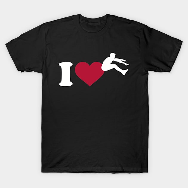 I love Long Jump T-Shirt by Designzz